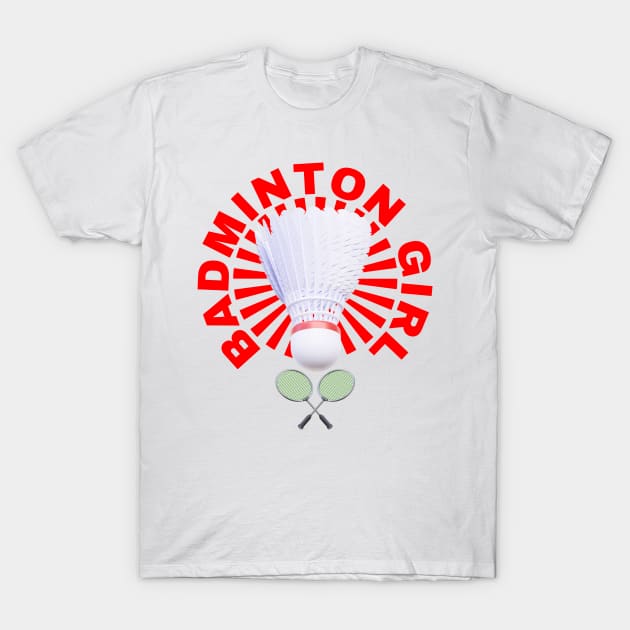 Badminton Girl - Badminton Player T-Shirt by Millusti